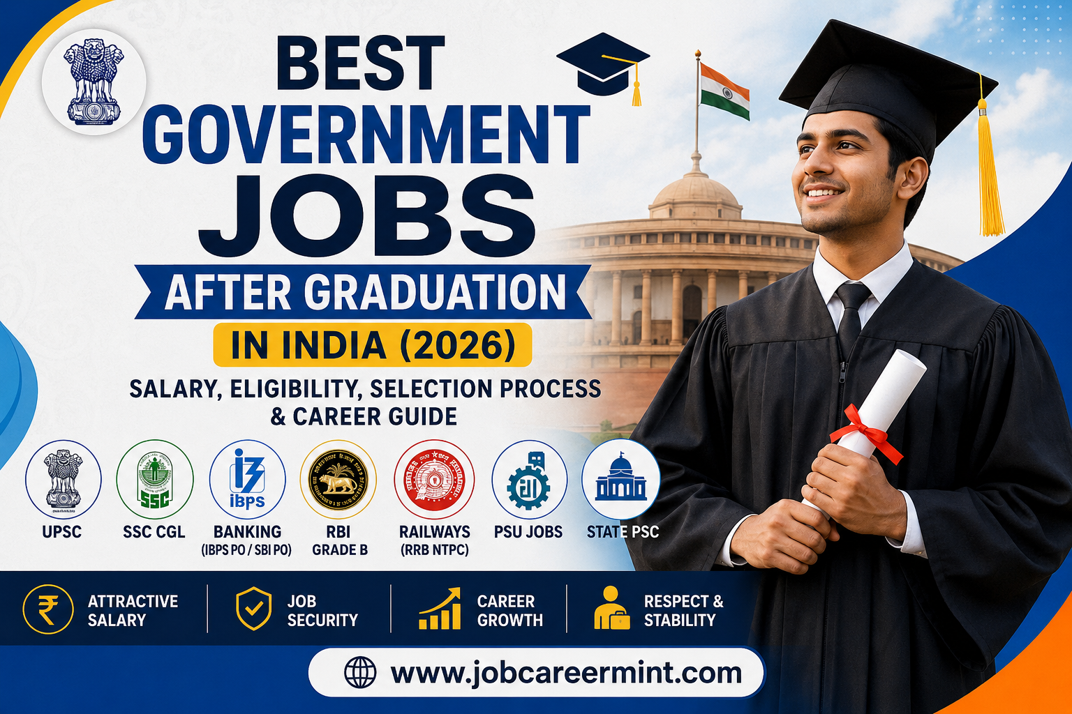 Best Government Jobs After Graduation in India 2026 Salary Eligibility Career Guide