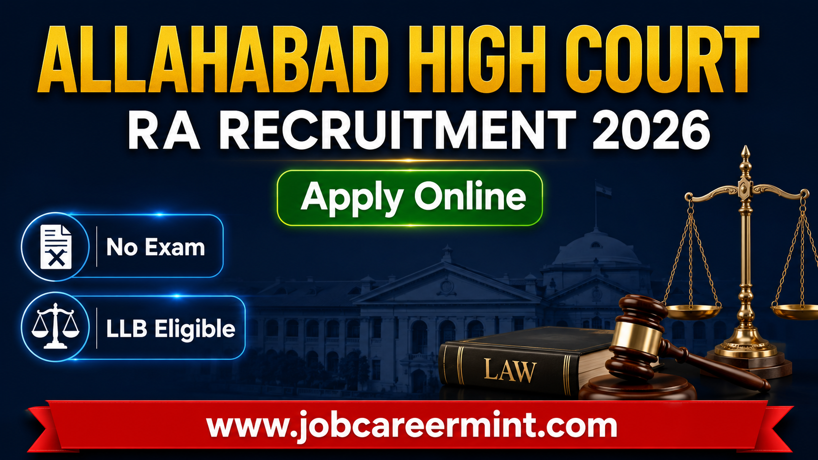 Allahabad High Court Research Associate RA Recruitment 2026 Apply Online Form and Notification details