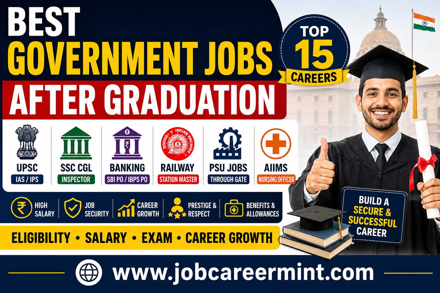 Best government jobs after graduation salary comparison guide 2026