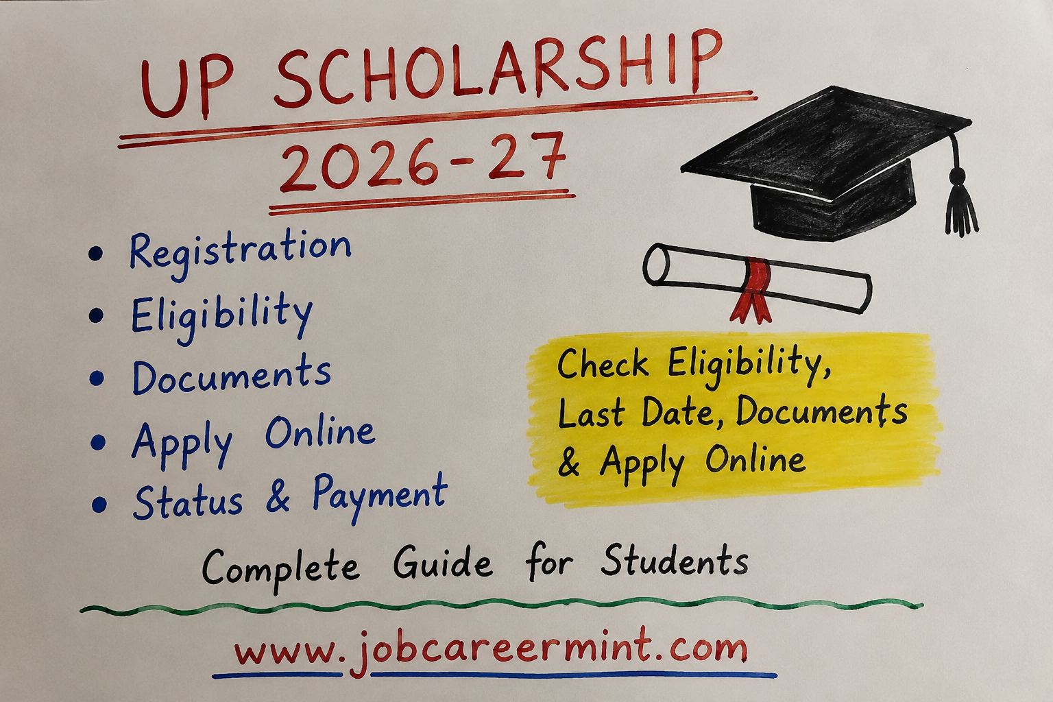 UP Scholarship 2026-27 registration and application guide