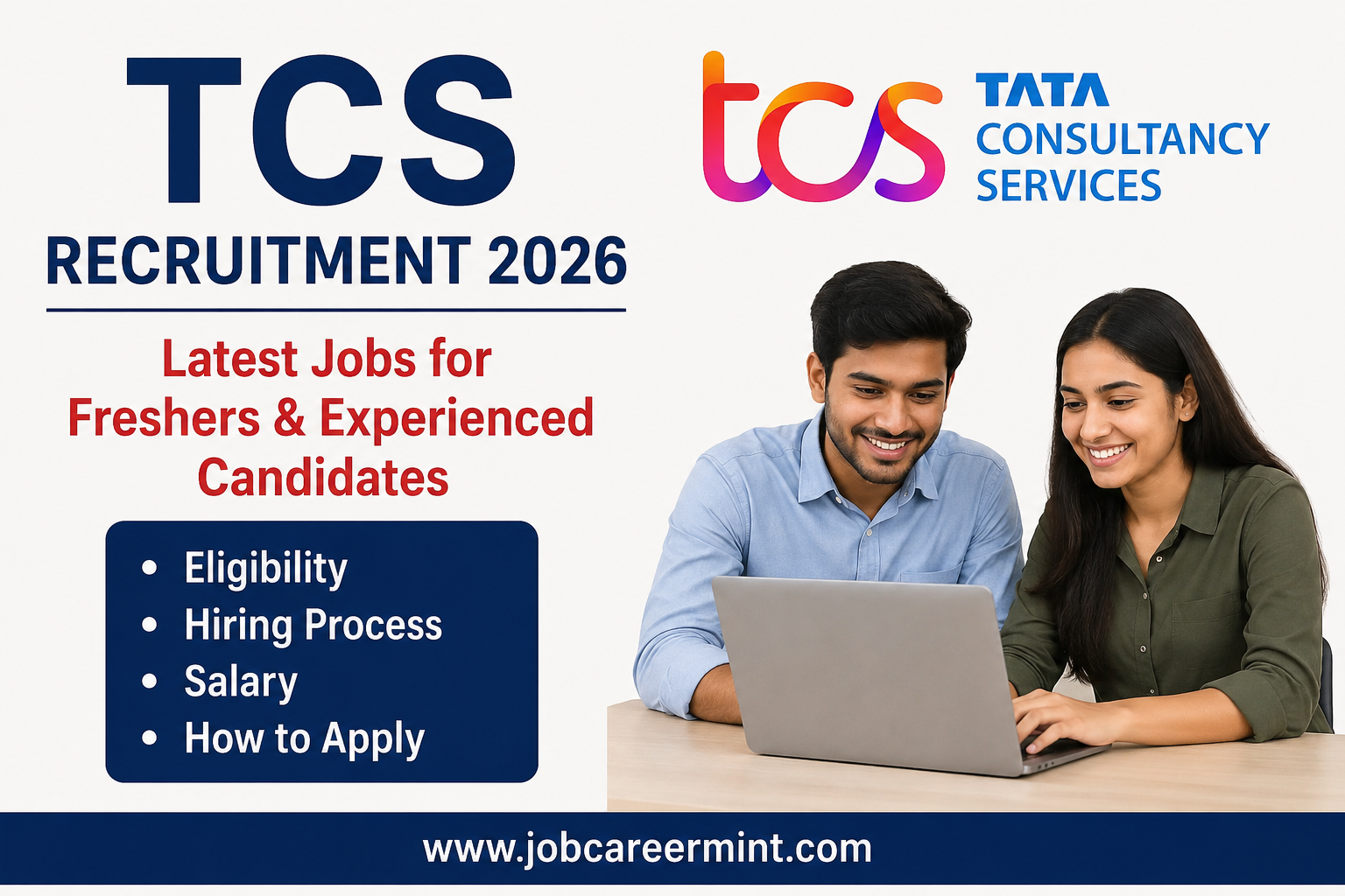 TCS Recruitment 2026 latest private job opportunities for freshers and experienced candidates