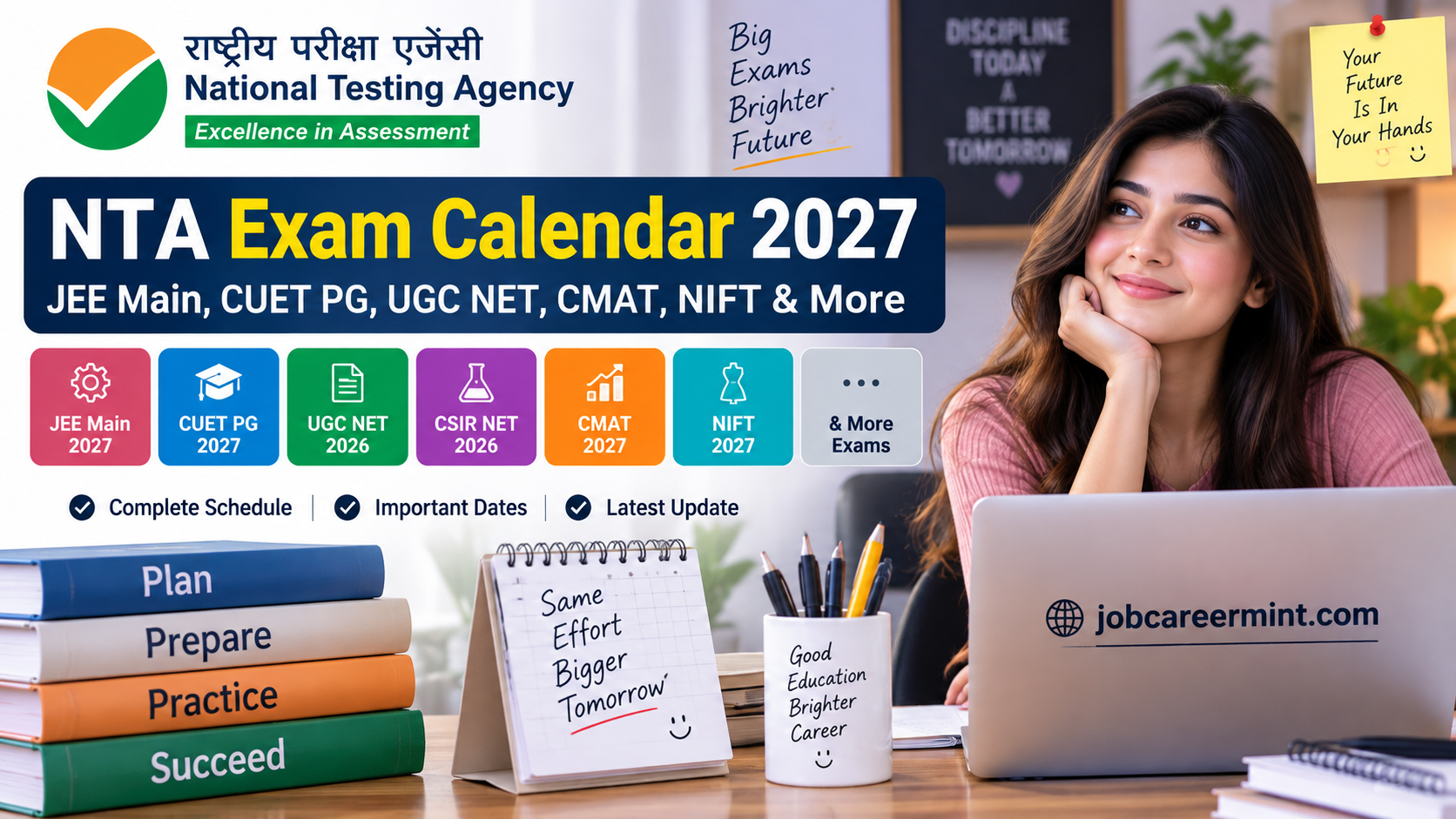 NTA Exam Calendar 2027 JEE Main CUET PG UGC NET exam dates