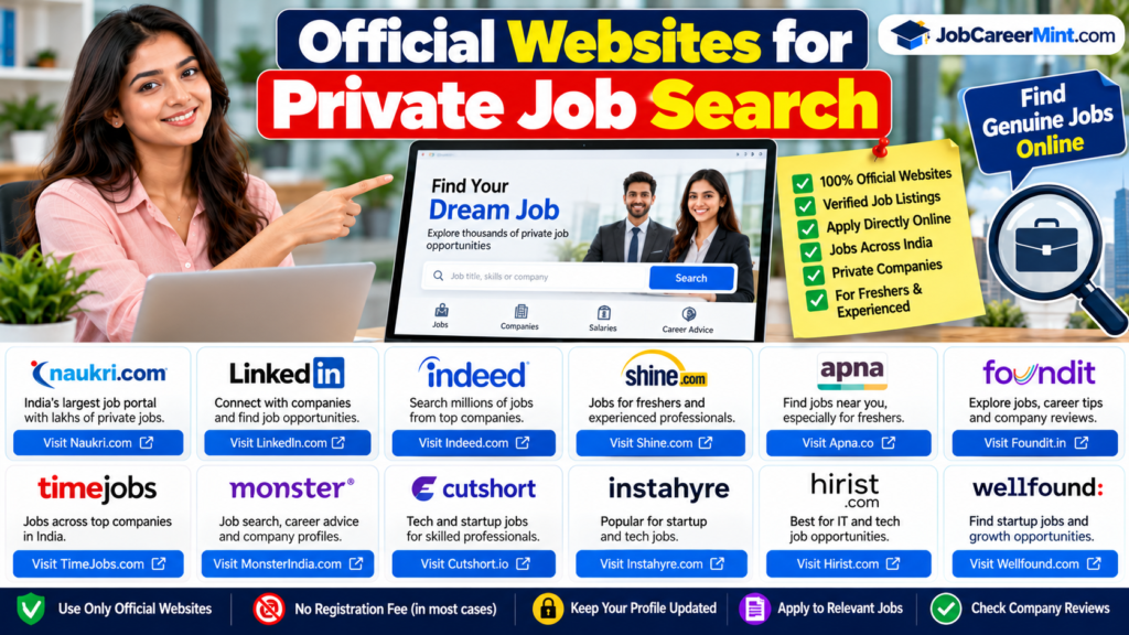 Official Websites for Private Job Search