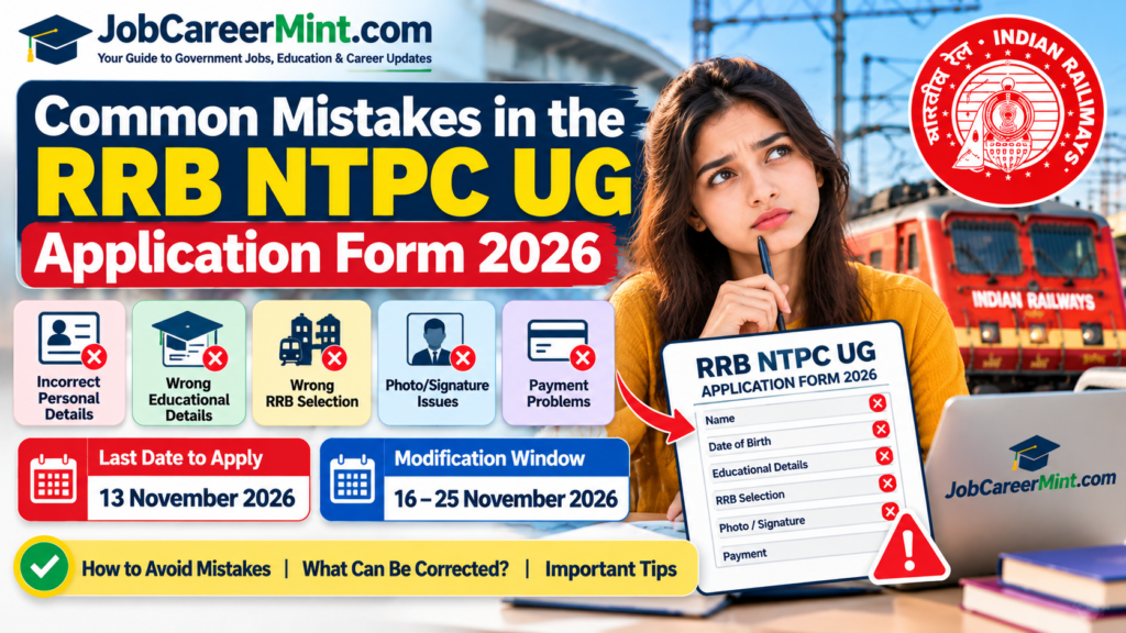 App Title Photo RRB NTPC UG Application Form 2026: Mistakes & Corrections