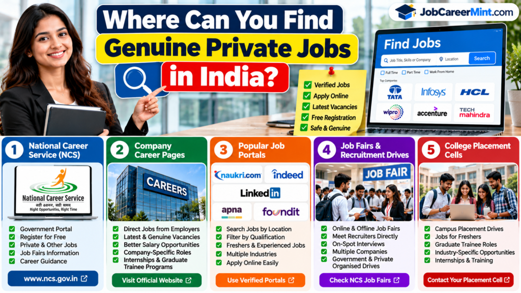 Where Can You Find Genuine Private Jobs in India?