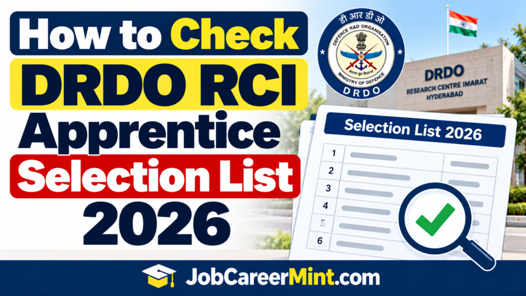 How to Check the DRDO RCI Apprentice Selection List 2026