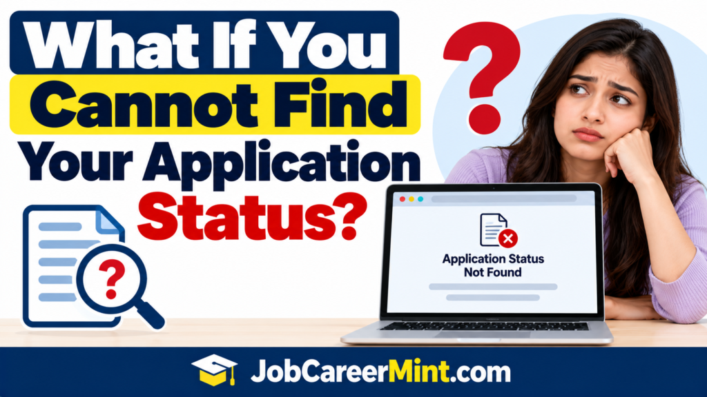 What If You Cannot Find Your Application Status?